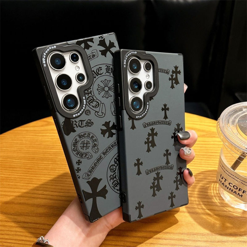 Chrome Hearts Samsung s25 S24 plus S23 s21 Ultra a54 Case hülle coque samsung S24+ s25 ultra s22 s25 plus iphone16 15 14 16e 17pro Case Chrome Hearts original luxury fake case iphone 17/16/15/14 samsung s25 ultra s23 S24 ultra cover Luxury plus Case Back 