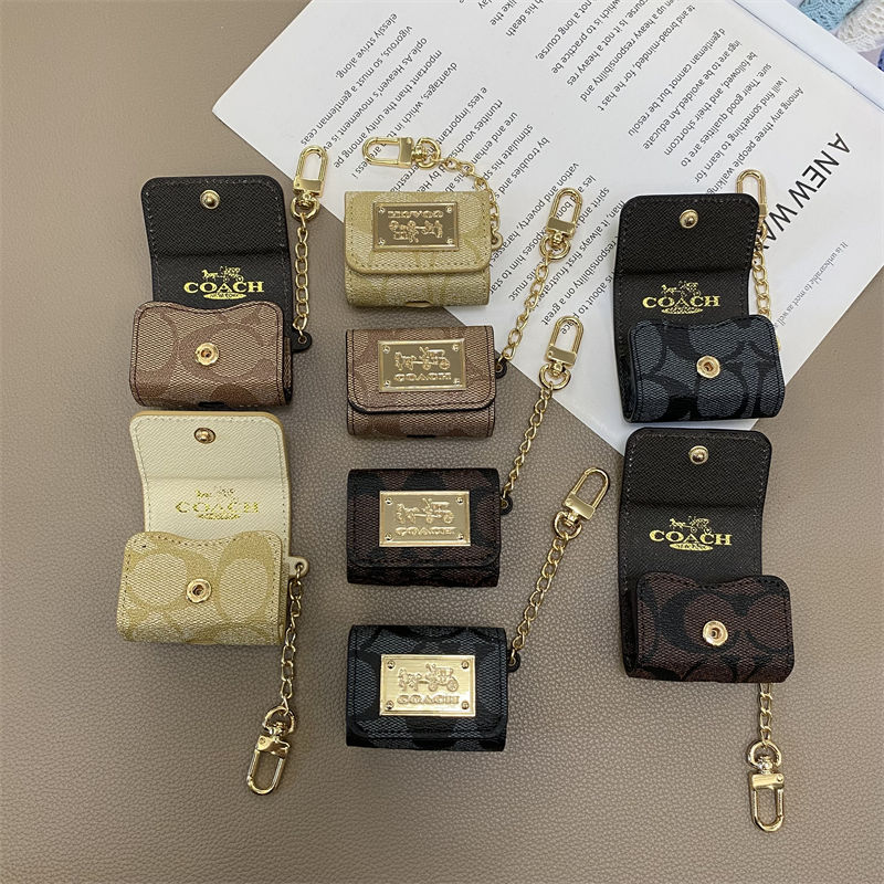 Coach Wireless Charging Case for AirPods 1 2 3 4 pro pro2Charging Case  schutzhülle Replacement Compatible with AirPod 1st 2nd 3rd 4rd pro 2ndAirPods Case Custodia Hulle FundaWireless Charging Airpods pro 4 2 3 1 Earbuds Case Cover Skin Shell