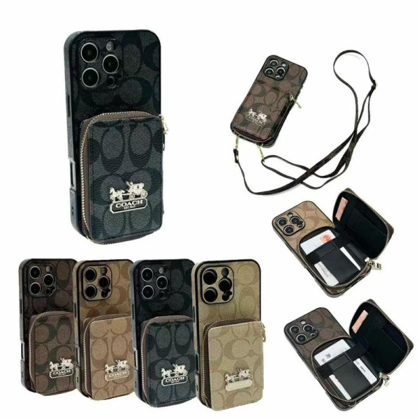 Coach Luxury designer iPhone 16 plus 15 pro max 16 15 14 case coque cover Luxury iPhone 16 15 Pro max 14 13 Case Back Cover coque ledertasche iPhone13/14/15 16 Pro Max Wallet Flip Case Luxury Case Back Cover schutzhülle