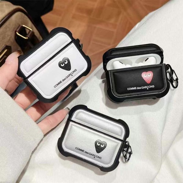 Comme Des Garcons Luxury Designer Airpods 4 pro2 4 3 2 Protective Case Cover hülle coque Comme Des Garcons AirPods4 Case Custodia Hulle Funda airpods Waterproof Case Shock Proof Protective Cover  