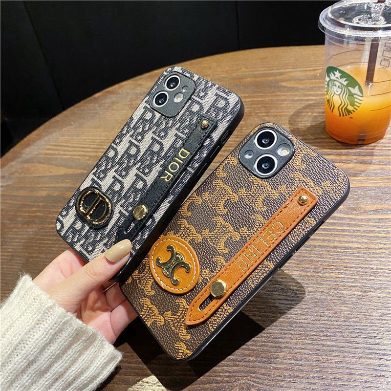 Dior Celine luxury monogram strap handband printing case fashion cover For samsung galaxy s22 ultra s22 note 20 A23 5G A53 A33 A73