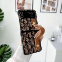 Dior luxury galaxy z flip 4 5g 3 Case leather handbend monogram shookproof protection stylish case for Samsung Z cover 
