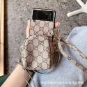 Gucci LV luxury galaxy z flip 4 5g 3 Case leather strap bag monogram shookproof protection stylish case for Samsung Z cover