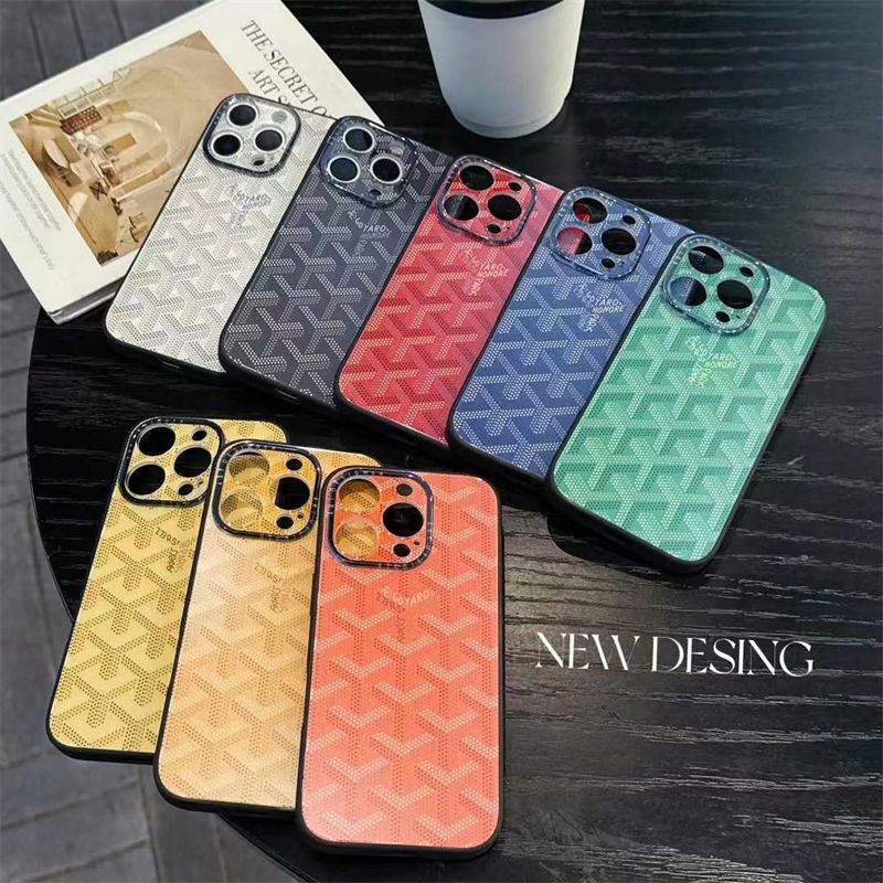 Goyard Luxury iPhone 16e 15 Pro max 14 13 Case Back Cover coque ledertasche Shockproof Protective Designer iPhone 15 16 Case  Fashion Brand Full Cover housseLuxury Case Back Cover schutzhülle