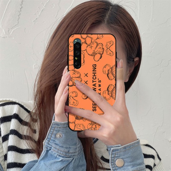 Kaws luxury monogram cute cartoon print brand case For iphone 14 Pro Max Plus iphone se3 13 Mini Iphone 12 11 SE2 7 8 X Xr Xs galaxy s23 + plus ultra s22 + plus ultra a54 5g a33 a53 a73 note20 xperia 5 1 10  iv ace iii 1 5 10 iii cover 