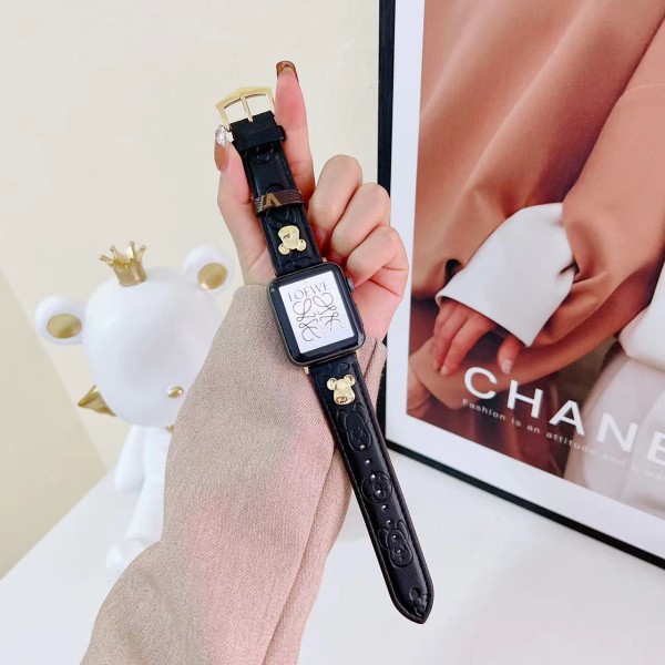 KAWS Wristbands Strap Chain bear Band for apple watch 8/7/se2/ultra strap Lanyard Rope leather bands