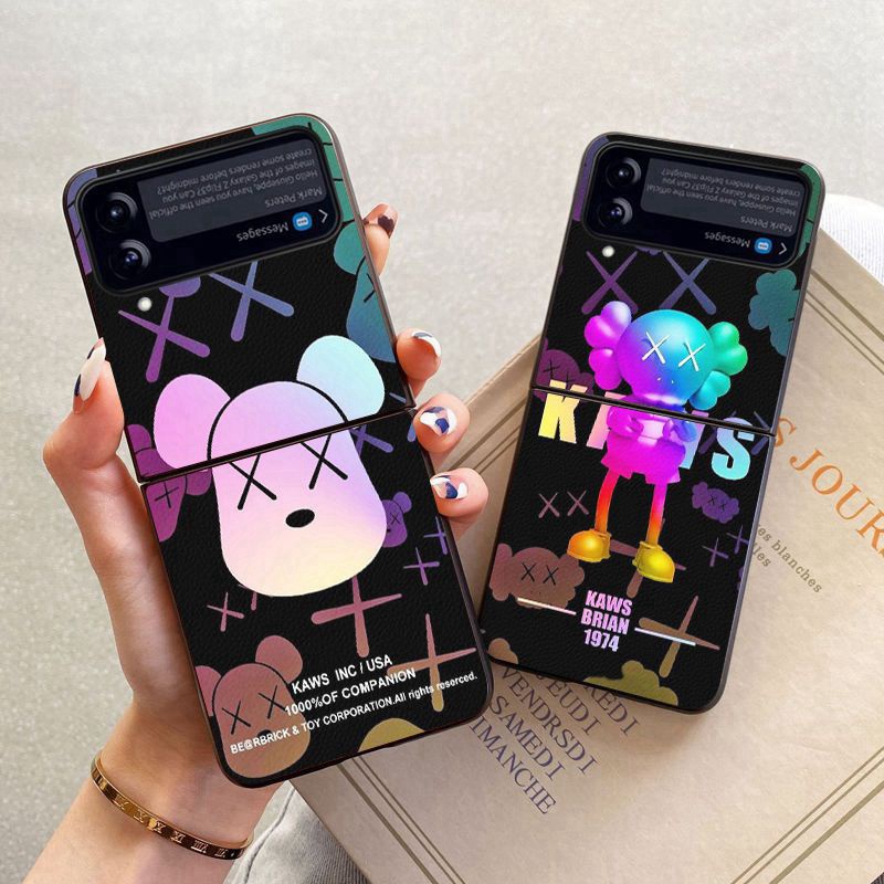 Kaws Off-White Galaxy Z Flip 4 5G 3 2 1 Case fashion monogram brand bear Sesame Street Cover Shookproof Protection Stylish Case for Samsung galaxy z flip 4 5G 2022