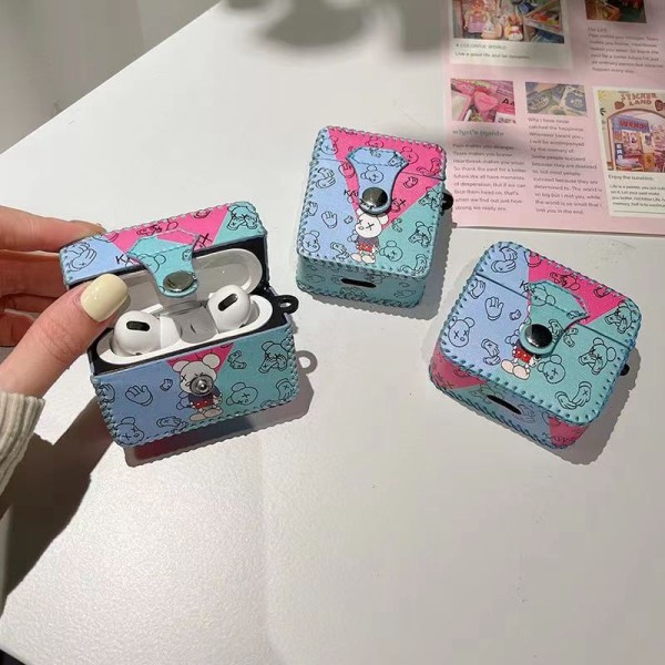 Kaws luxury airpods pro 2 2022 3 pro 2 1 case disney leather stitich monogram cover fashion TWS bluetooth earbuds accessories