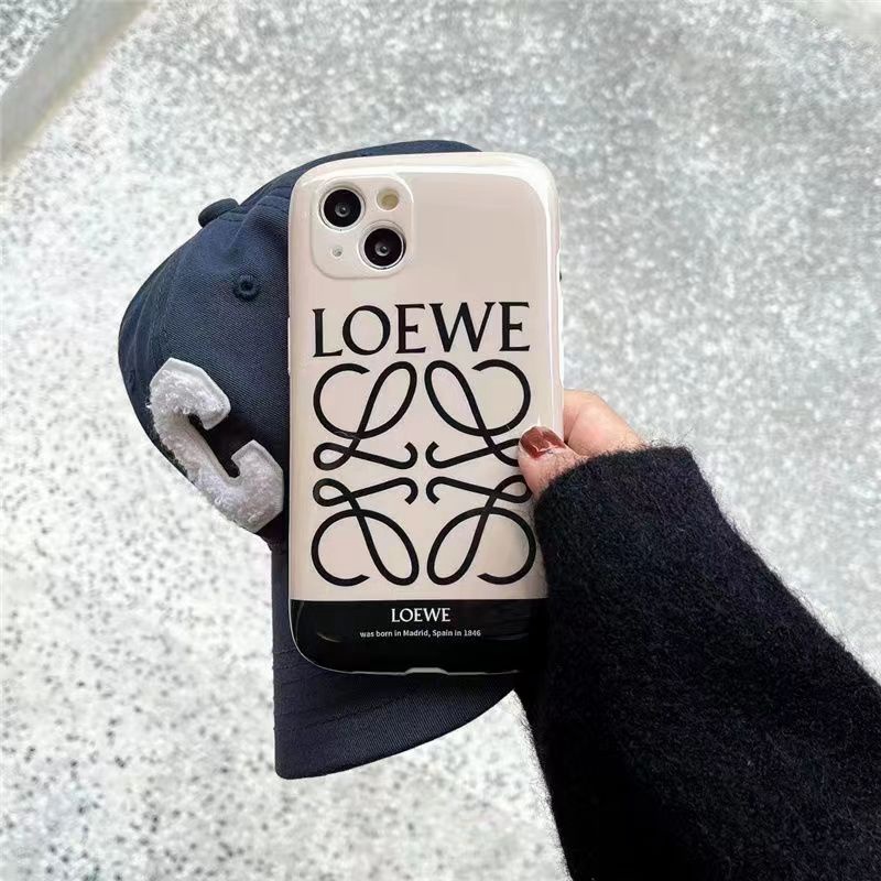 Loewe iPhone 14 pro max plus case mirrow 3D make up monogram luxury 13 12 11 designer cover shell for Women Girls