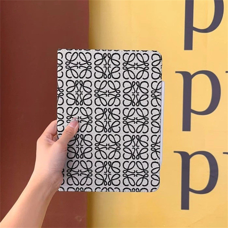 LOEWE luxury fake ipad Case coque for iPad 11/10/9/8 / 7ipad air6 5 4 3 case ipad pro 2024 Leather Business Cover for men womenFashion Brand Full Cover housseLuxury Case Back Cover schutzhülle