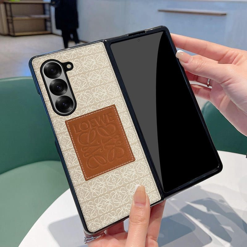 LOEWE Galaxy Z Flip 3 4 5 6 5G Case coque hullePhone case Shell for samsung z flip 6 5 4 fold4 3 original luxury fake case samsung  z flio 4 5  6 cover shellLuxury samsung z flip 6 5 4 3 fold 4 5 6 phone case Case Back Cover