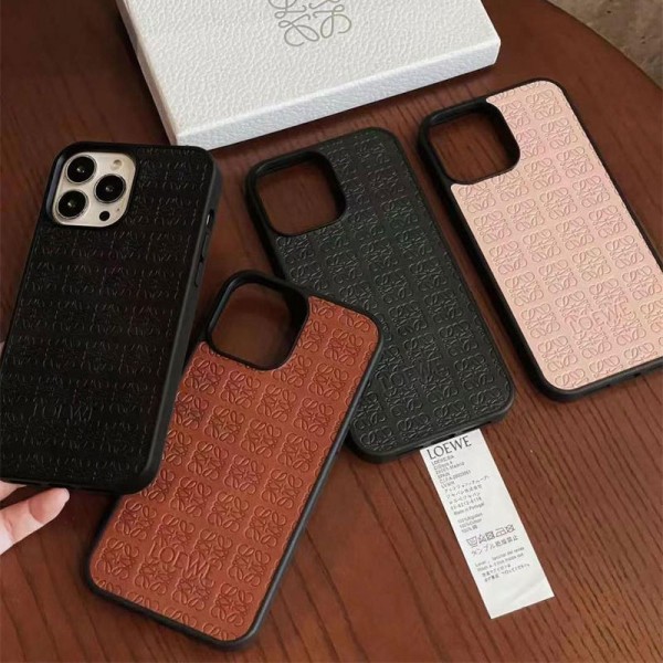 LOEWE iPhone 16 Pro Max 13/14/15 Case Fashion Brand Full Cover housseLuxury Case Back Cover schutzhülleiphone 14 15 16e Custodia Hulle Funda