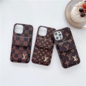 Louis Vuitton Gucci brand card pocket leather GG monogram case For iphone 14 pro max se 3th 13 Pro Max Mini 12 11 SE2 7 8 X Xr Xs cover