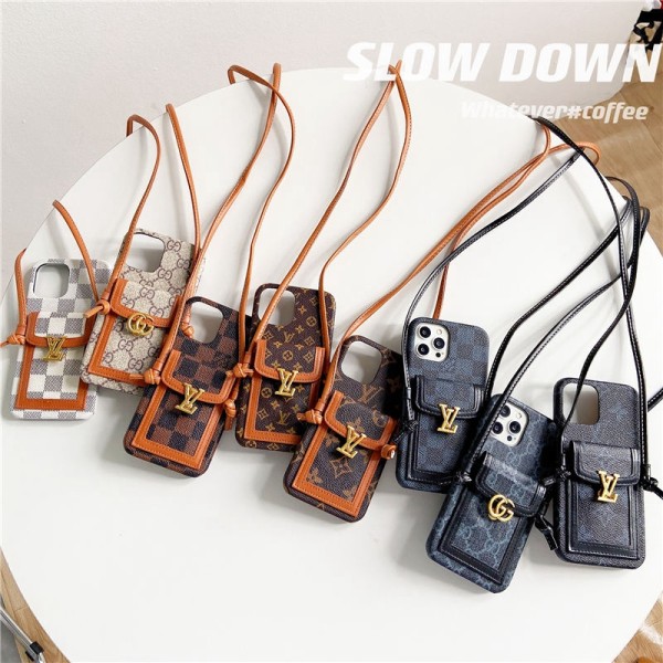 LV Gucci luxury iPhone 14 pro max 13 12 11 x 8 7 Case strap card bag monogram leather galaxy a53 a33 s22 plus ultra s21 note20 designer cover shell for Man Women Girls