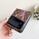 Louis Vuitton leather Galaxy Z Flip 4 3 2 1 Case lv fashion monogram brand Cover Shookproof Protection Stylish Case for Samsung galaxy z flip 4 5G 2022