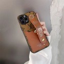 Louis Vuitton luxury leather strap monogram handbelt card elegant cover For iphone 14 Pro Max 13 12 11 cover