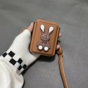 LV luxury galaxy z flip 4 3 Case leather strap card bag monogram rabbit dog print shookproof protection stylish case for Samsung Z Cover