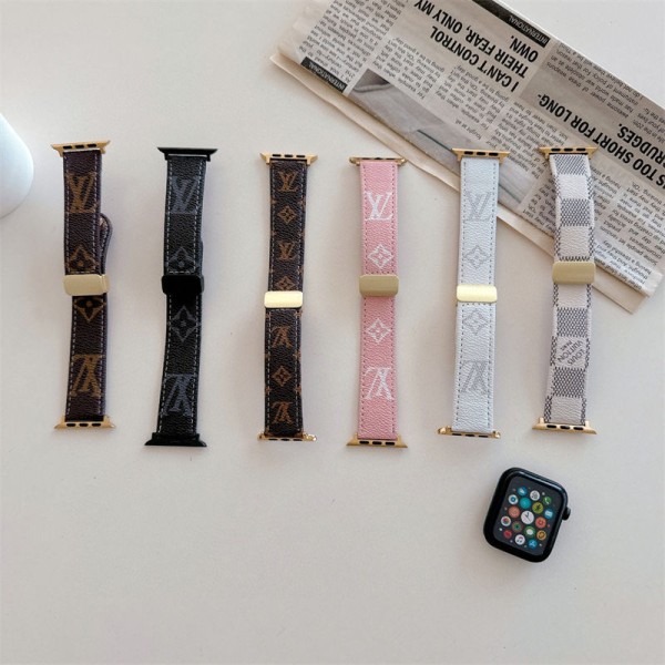 Lv Luxury Apple Watch Band Suitable for All SeriesCustom Leather apple Watch series 10 9 BandInspired Apple Watch Band Series se2 10 9 8 7Strap Replacement Sport Wristbands for apple Watch10 9 