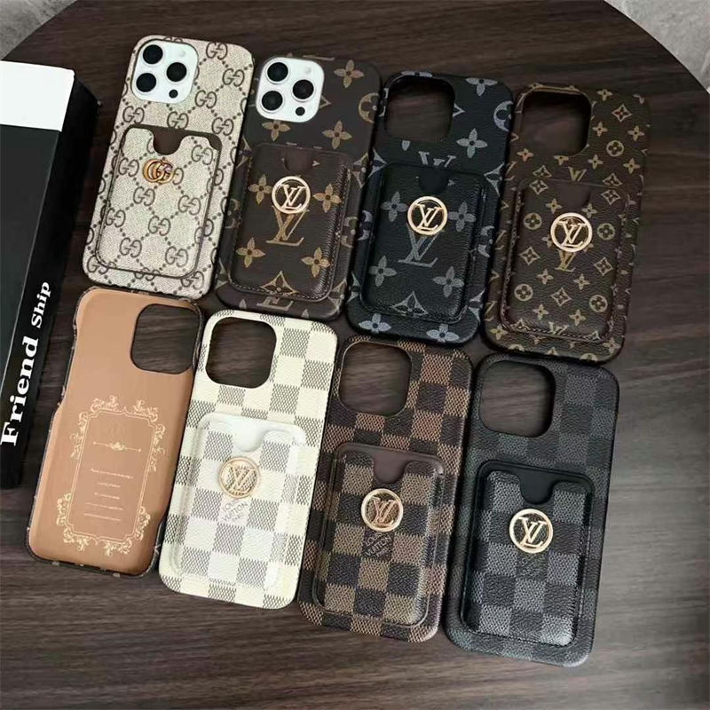 Lv iPhone 16e/13/14/15 16 Pro Max Wallet Flip Case  Shockproof Protective Designer Gucci iPhone 15 16 Case original luxury fake case iphone16 pro max 14 15/15 16 plus pro max shell  Fashion Brand Full Cover housse