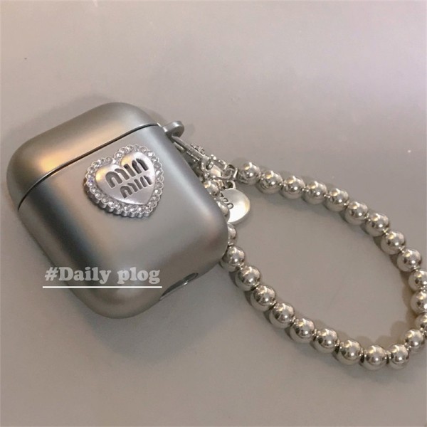 MiuMiu Wireless Charging Case for AirPods 1 2 3 4 pro pro2Charging Case  schutzhülle Replacement Compatible with AirPod 1st 2nd 3rd 4rd pro 2ndLuxury Designer Airpods pro2 4 3 2 Protective Case Cover hülle coqueAirPods Case Custodia Hulle Funda