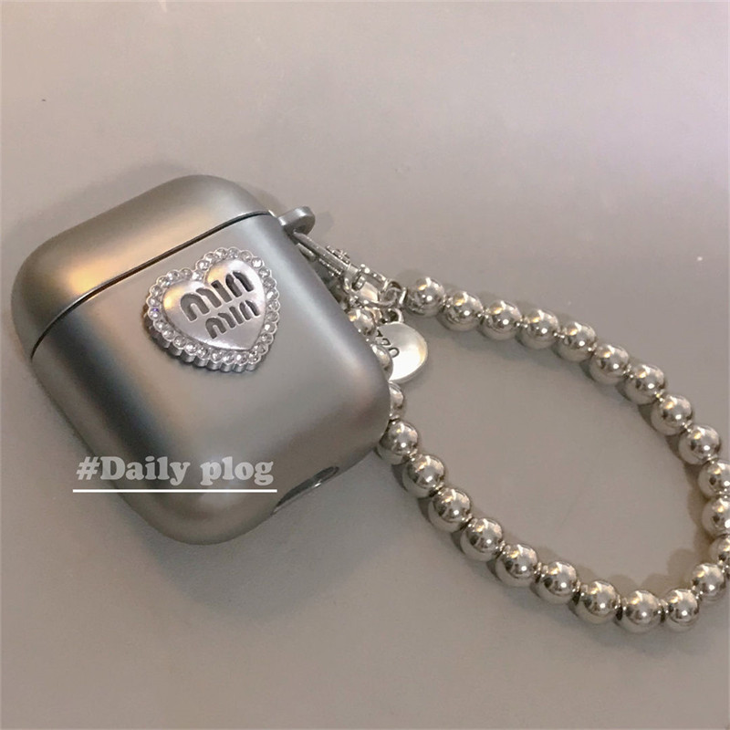 MiuMiu Wireless Charging Case for AirPods 1 2 3 4 pro pro2Charging Case  schutzhülle Replacement Compatible with AirPod 1st 2nd 3rd 4rd pro 2ndLuxury Designer Airpods pro2 4 3 2 Protective Case Cover hülle coqueAirPods Case Custodia Hulle Funda