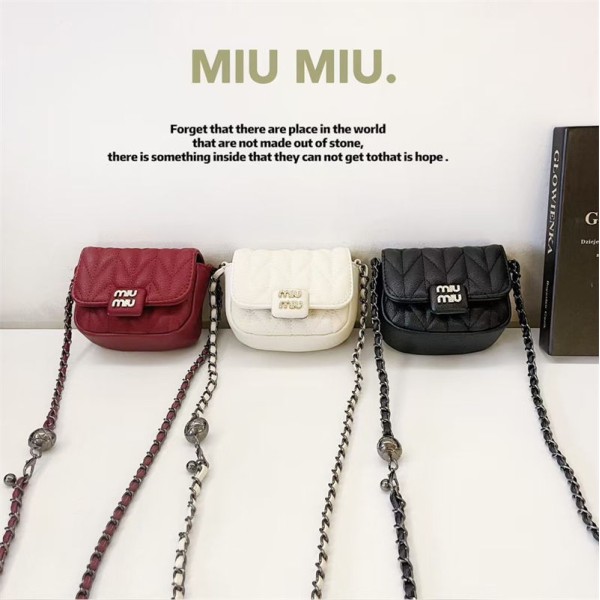 MiuMiu Wireless Charging Case for AirPods 1 2 3 4 pro pro2Charging Case  schutzhülle Replacement Compatible with AirPod 1st 2nd 3rd 4rd pro 2ndLuxury Designer Airpods pro2 4 3 2 Protective Case Cover hülle coqueAirPods Case Custodia Hulle Funda