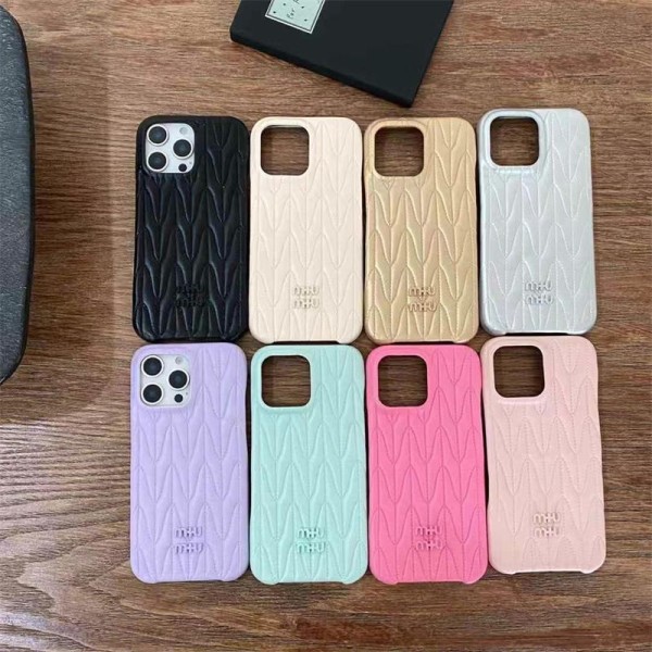 MiuMiu Luxury iPhone 16e 15 Pro max 14 13 Case Back Cover coque ledertascheiPhone 16e/13/14/15 16 Pro Max Wallet Flip Case  Shockproof Protective Designer iPhone 15 16 Case  Fashion Brand Full Cover housse