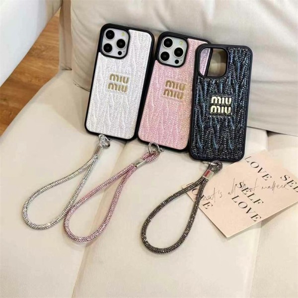 MiuMiu Luxury designer iPhone 16 plus 15 pro max 16e 15 14 case coque cover Luxury iPhone 16e 15 Pro max 14 13 Case Back Cover coque ledertasche original luxury fake case iphone16 pro max 14 15/15 16 plus pro max shell Luxury Case Back Cover schutzhülle