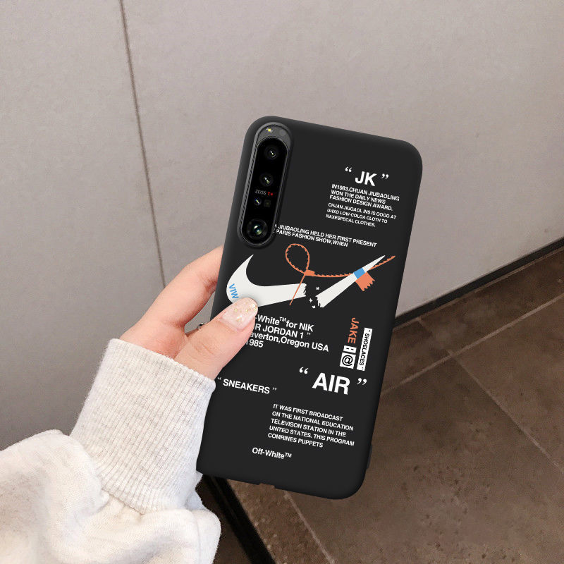 Nike Air-Jordan Off-White luxury monogram print black brand case For iphone 14 Pro Max Plus iphone se3 13 Mini Iphone 12 11 SE2 7 8 X Xr Xs galaxy a23 5g s22 + plus ultra note20 xperia 5 1 10  iv ace iii 1 5 10 iii cover 