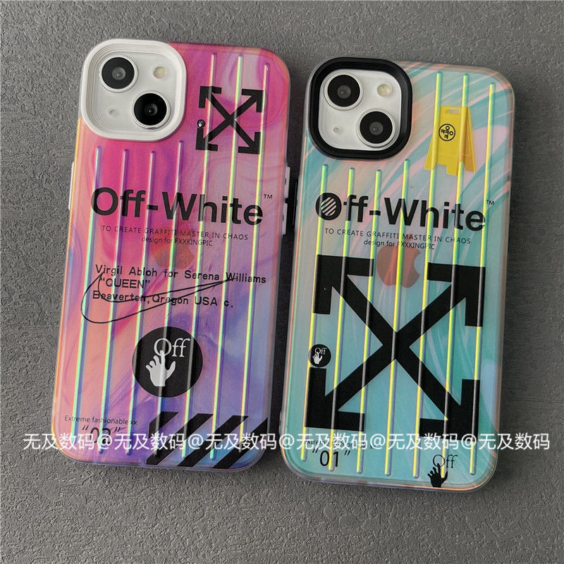 Off-White Nike iphone 14 14 pro max 14 plus case luxury 13 12 pro max monogram shine suitcase modern colorful style protection cover for women ladies men