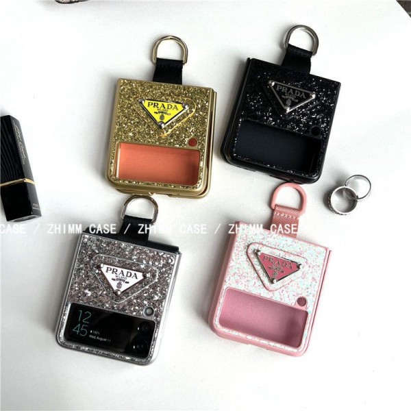 Prada Galaxy Z Filp 4 3 2 1 Case shining luxury Samsung Z flip 4 3 2 5G Case Shookproof Protection Stylish Girly Case for Samsung Galaxdy Z Fold 4 flip 4 5G 2022
