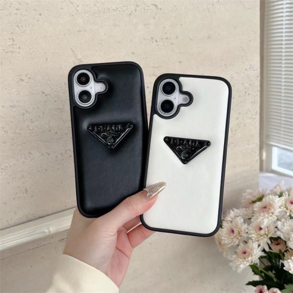 Prada Luxury iPhone 16 15 Pro max 14 13 Case Back Cover coque  ledertasche Fashion Brand Full Cover housse Luxury Case Back Cover schutzhülle iphone 14 15 16 Custodia Hulle Funda 