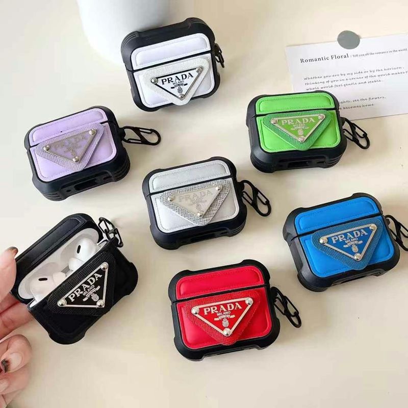 Prada Charging Case schutzhülle Replacement Compatible with AirPod 1st 2nd 3rd 4rd pro 2nd Prada Luxury Designer Prada Airpods 4 pro2 4 3 2 Protective Case Cover hülle coque Prada  AirPods4 Case Custodia Hulle Funda 