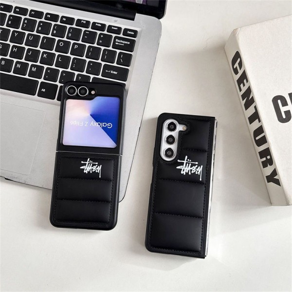 Stussy Fashion Brand Full Cover  samsung  z flip 6 5 4 Case Custodia Hulle Funda original luxury fake case samsung  z flip 4 5  6 cover shell  Luxury samsung z flip 6 5 4 3 fold 4 5 6 phone case Case Back Cover 
