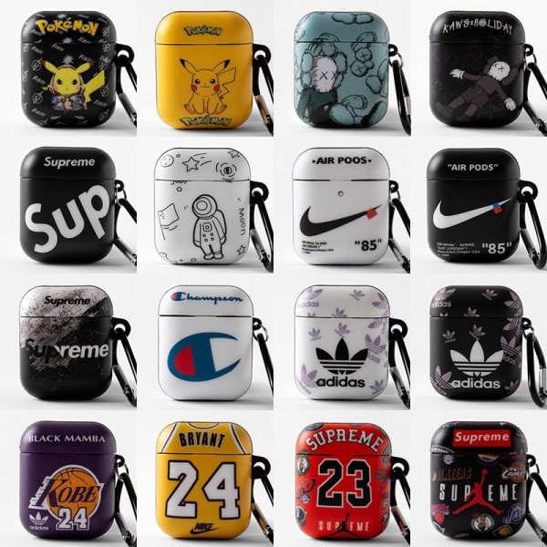 supreme off-white AirPods Pro2 2022 kaws nike adidas jordan monogram Apple airpods pro 2/3/pro/2/1 Champion Silicone Case Protective Cover With Finger Ring Hanger