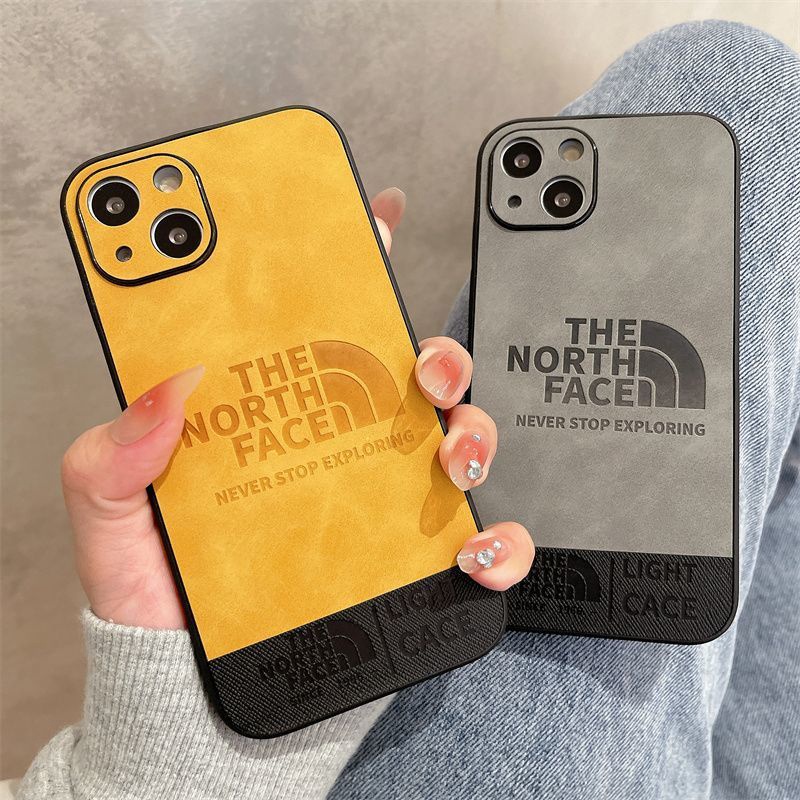 The North Face luxury monogram case cute leather cover For iphone 14 Pro Max se3 13 Mini Iphone 12 11 SE2 7 8 X Xr Xs