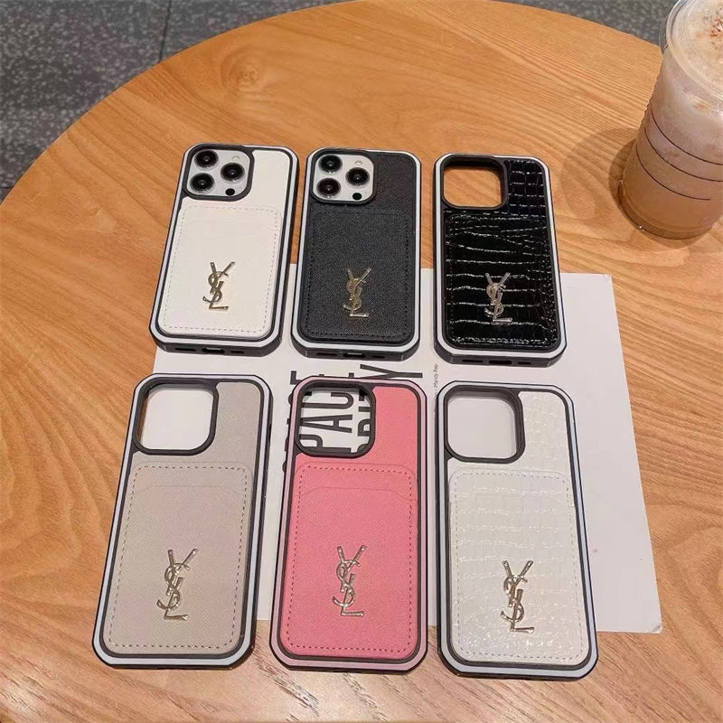 YSL Luxury designer iPhone 16 plus 15 pro max 16e 15 14 case coque coveriPhone 16 pro/16 plus/15/14/13/12/11 PRO Max xr/xs case hülle Cover iPhone 16e/13/14/15 16 Pro Max Wallet Flip Case  Shockproof Protective Designer iPhone 15 16 Case 
