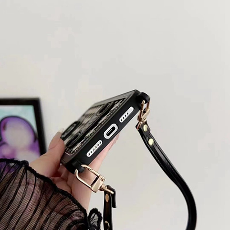 CELINE iPhone13/14/15 Pro Max Wallet Flip CaseLuxury Case 