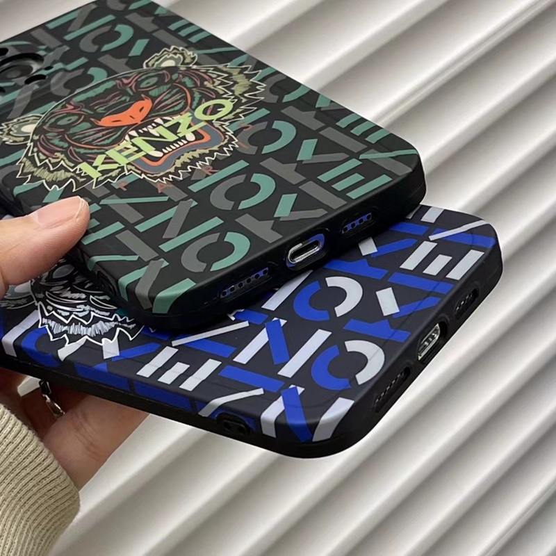 Kenzo luxury iPhone 14 Pro Max Plus case tiger head print monogram