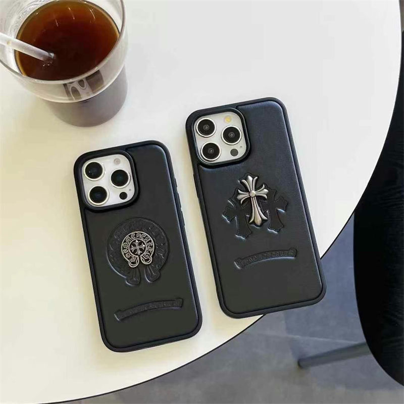 Chrome Hearts original luxury fake case iphone16 pro max 17