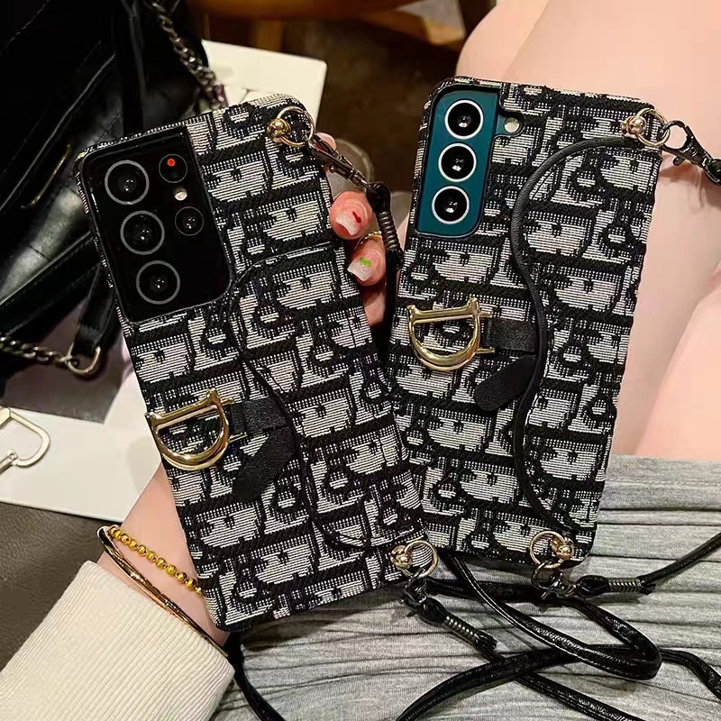 dior galaxy s23+plus case luxury iphone 14 luxury card bag strap logo cover