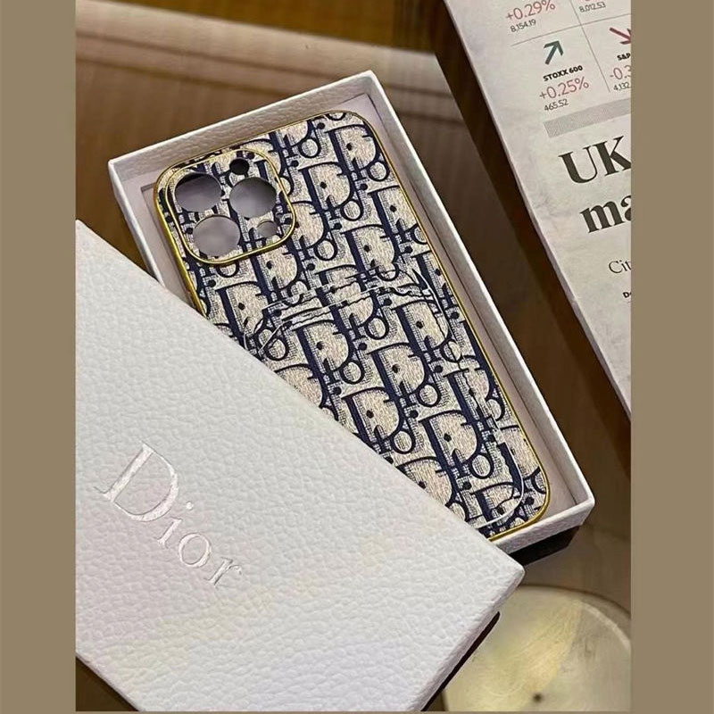 Dior iPhone13/14/15 16 Pro Max Wallet Flip Case 