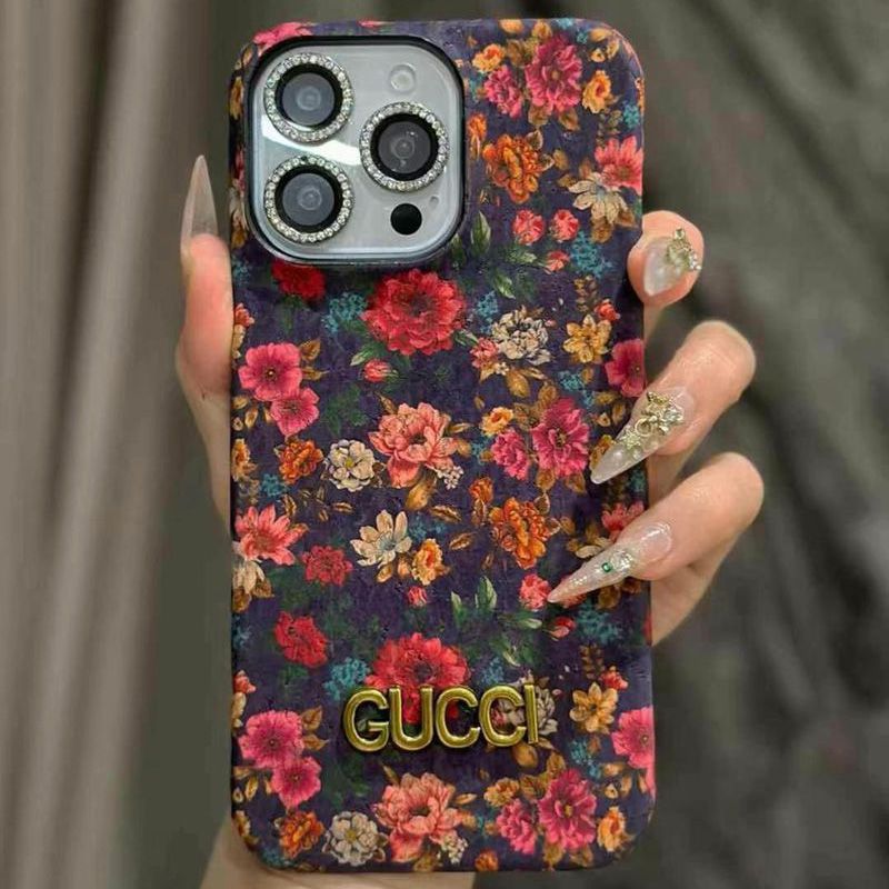Gucci Luxury iPhone 16e 15 Pro max 14 13 Case Back