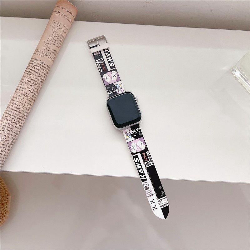 kaws apple watch 8 se2 ultra band luxury monogram cute strap