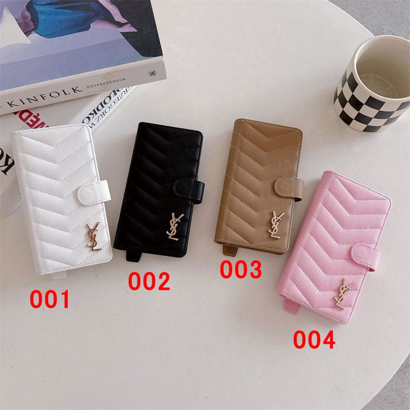 YSL Luxury designer iPhone 16e/15 16 Pro Max Wallet Flip Case  